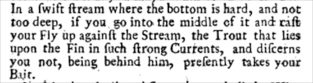John Worlidge on upstream wading,1675